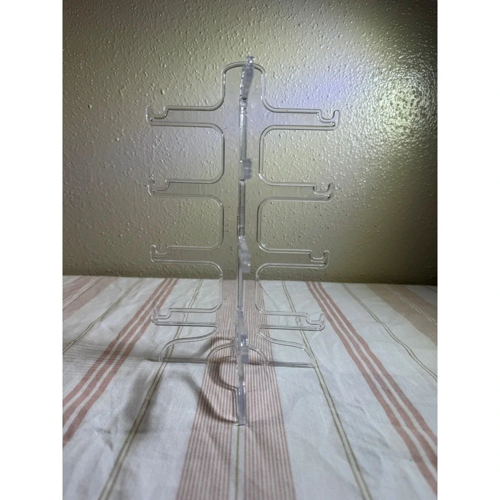 Clear Acrylic Sunglasses Display Stand 4-Tier Eyewear Rack Holder Organizer